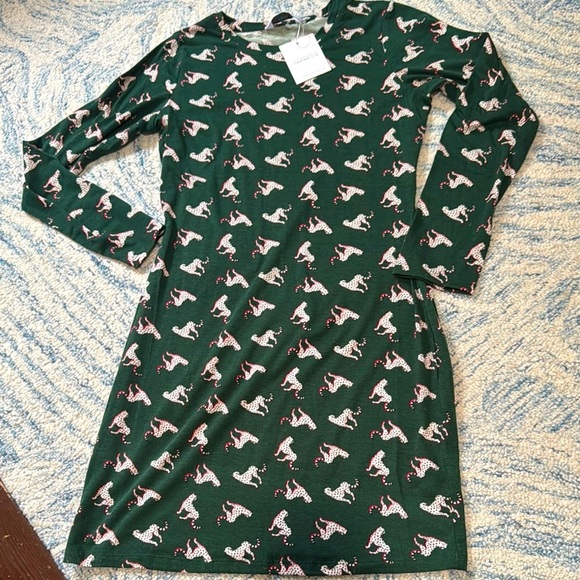 Compania Fantastica Women's Cheetah Print Mini Dress-Long Sleeve-Size L NWT - Picture 1 of 5